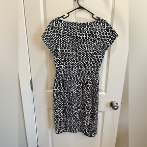 Navy and white J Crew dress
